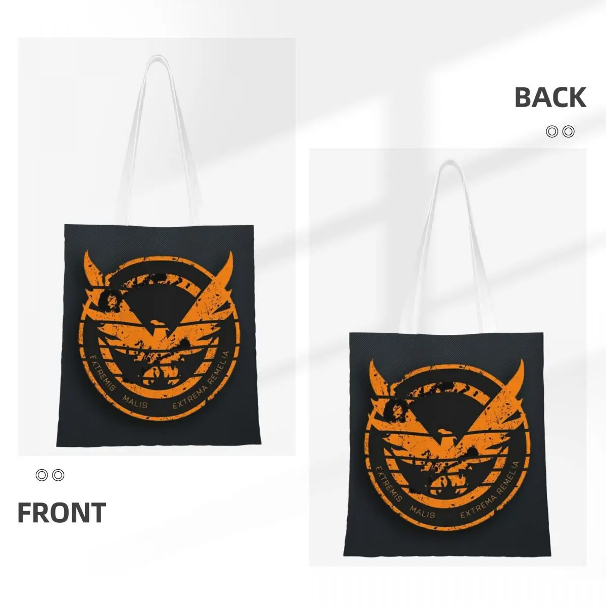 The Division 2 Shd الاستراتيجية قسم الوطن أكياس التسوق للطي قماش حمل حقيبة السيدات حقيبة كتف حقيبة يد للسفر