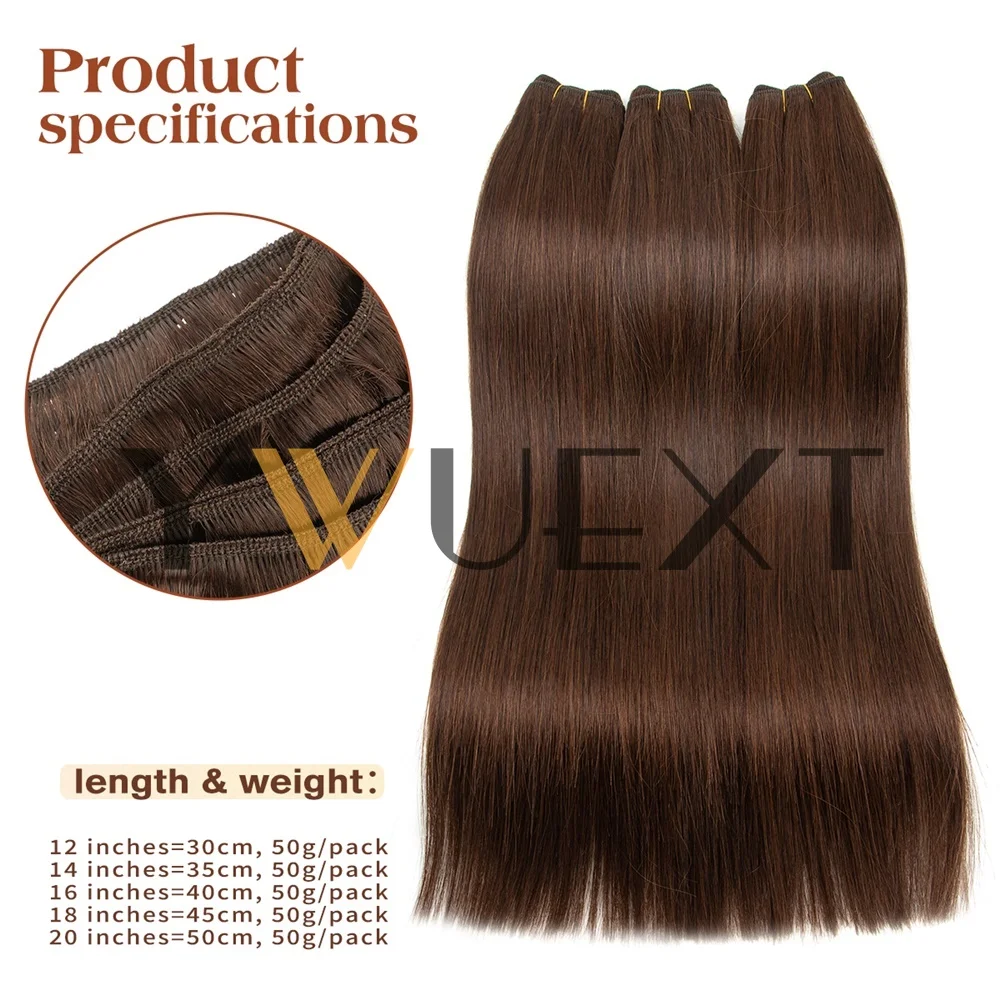 Glattes Echthaar, Remy-Echthaarbündel, zum Einnähen, glatt, blond, 50 g, 12–24 Zoll, natürliches Haar für Frauen – Detail 3