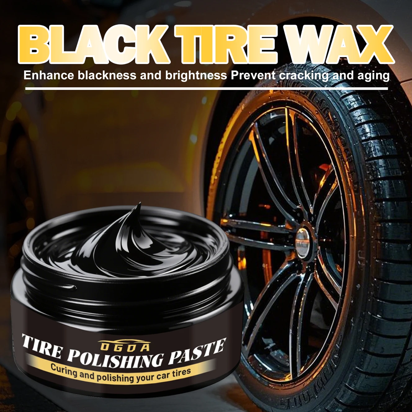 

Паста для покрытия шин, креативная чистящая паста для протектора автомобильных шин, отбеливатель для обслуживания автомобиля, блестящие полирующие инструменты для шин