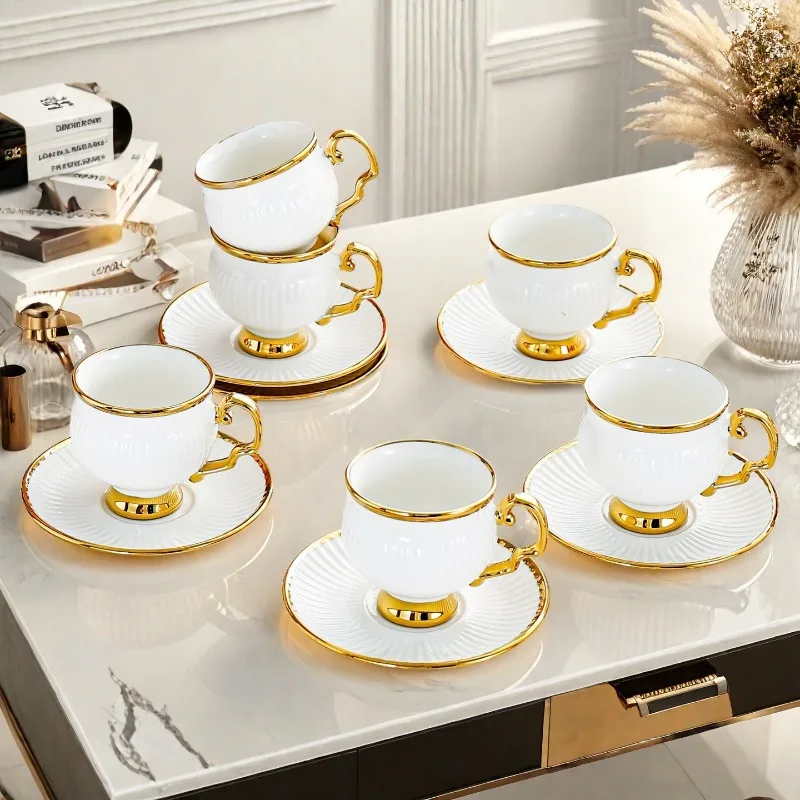 

Mini Espresso Cup Set Home Minimalist Latte Cup Exquisite Ceramic Tea Cup Coffee Cup Saucer