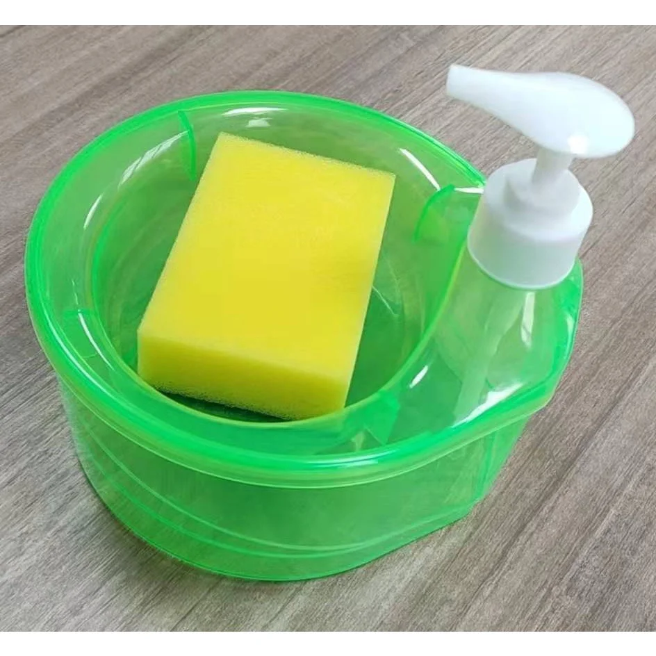 

1pcs Kitchen Automatic Dispenser Portable Soap Dishwashing Liquid Adder Press Box Sponge Soap Cleaning Home Detergent Tools