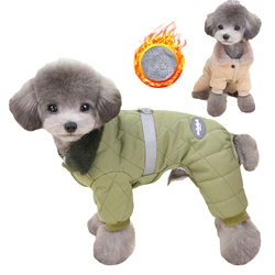 Winter Dog Jumpsuit Clothes Chihuahua Overalls Super Warm Pet Cotton Jacket for Small Dogs Puppy Jumpsuits Yorkie Poodle Coat