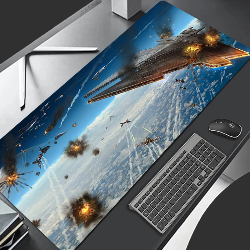 

S-star Wars Spacecrafts Gaming Mouse Pad Accessories Office Gamer Keyboard Desk Mat Non-Slip ground mat Large PC carpet Mousepad