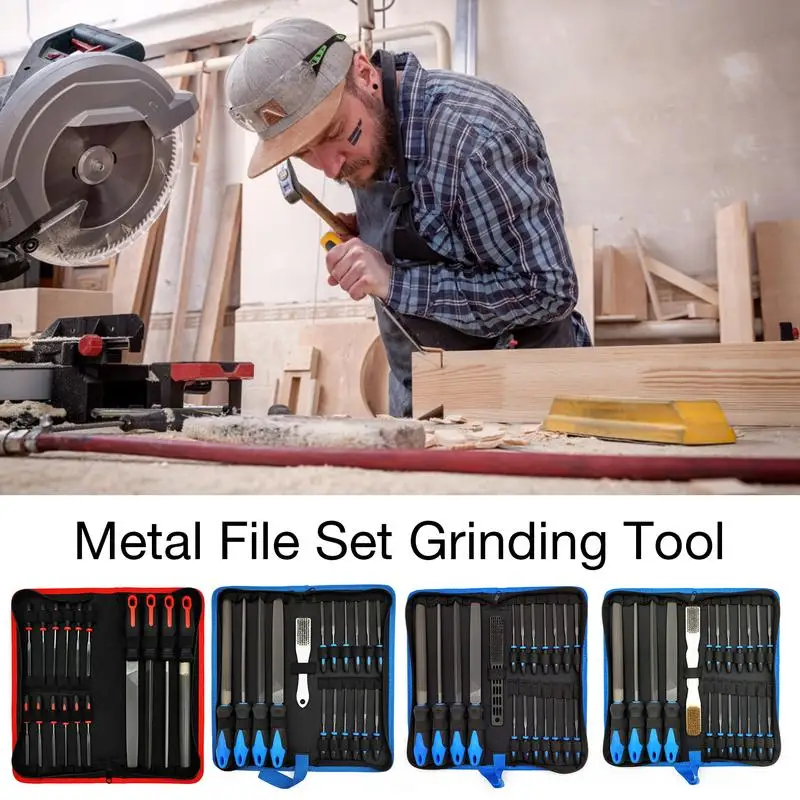 

Metal File Set Grinding Tool Durable Craft Tool Diamond Carving Storage Bag Jewelry Making Needle File Set Professional Hobbies