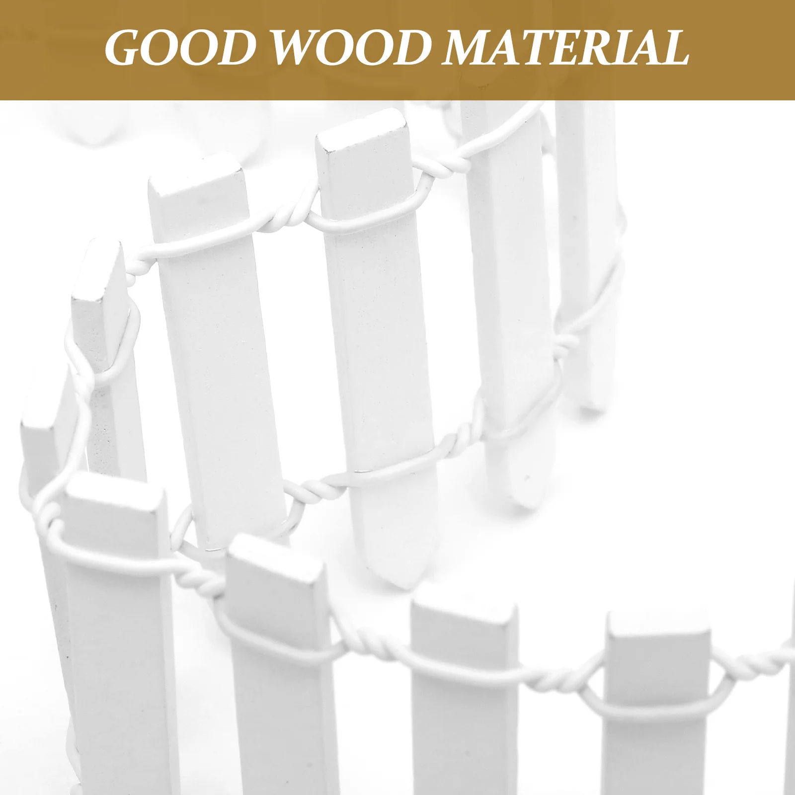 

2Sets 5Cm Mini Wooden Fence DIY Decorative Garden Courtyard Hotel Christmas Tree Fairy Landscape Ornament White