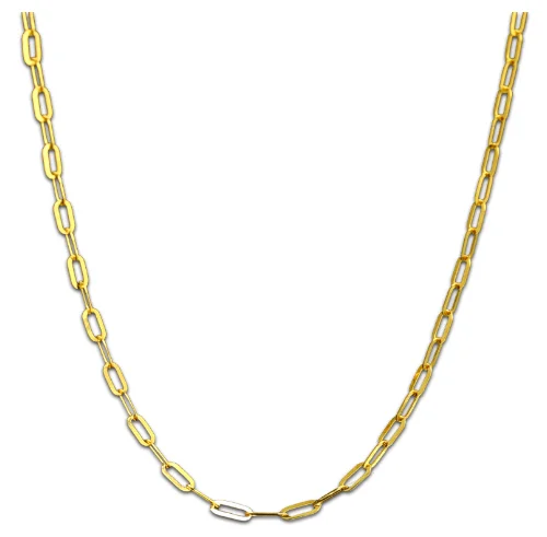 18k real gold necklaces for women O shape chains necklace au750 jewelry