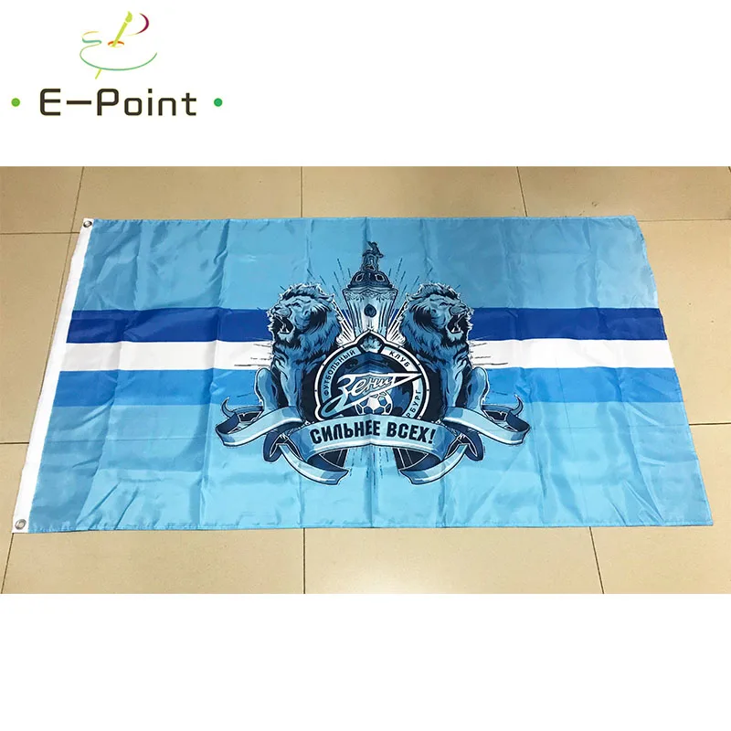 FC Zenit St Petersburg Flag 2x3ft (60x90cm) 3x5ft (90x150cm) Decoration Banner for Home and Garden