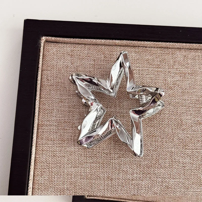 روشوي-الخماسي القلب تصميم المعادن الشعر مخلب للنساء والفتيات ، السلطعون السيدات المشابك ، مقاطع Hairgrip ، أغطية الرأس ، الحلي