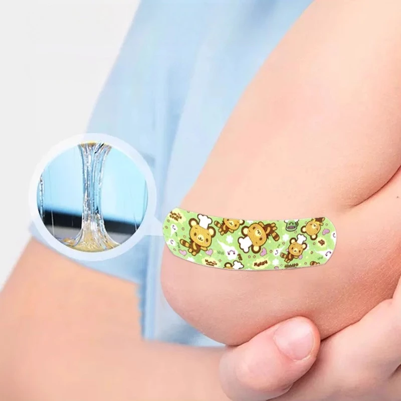 

120Pcs/Set First Aid Band Aid Cartoon Round Strip Shape Plasters Patch Children's Wound Dressing Tape Plaster Adhesive Bandages
