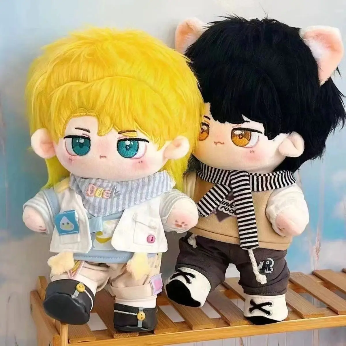 

Stuffed 20cm Novel Merman's Fall Rimbaud Bai Chunian Cosplay Plush Doll Toys for Fan Collection or Friends Perfect Birthday Gift