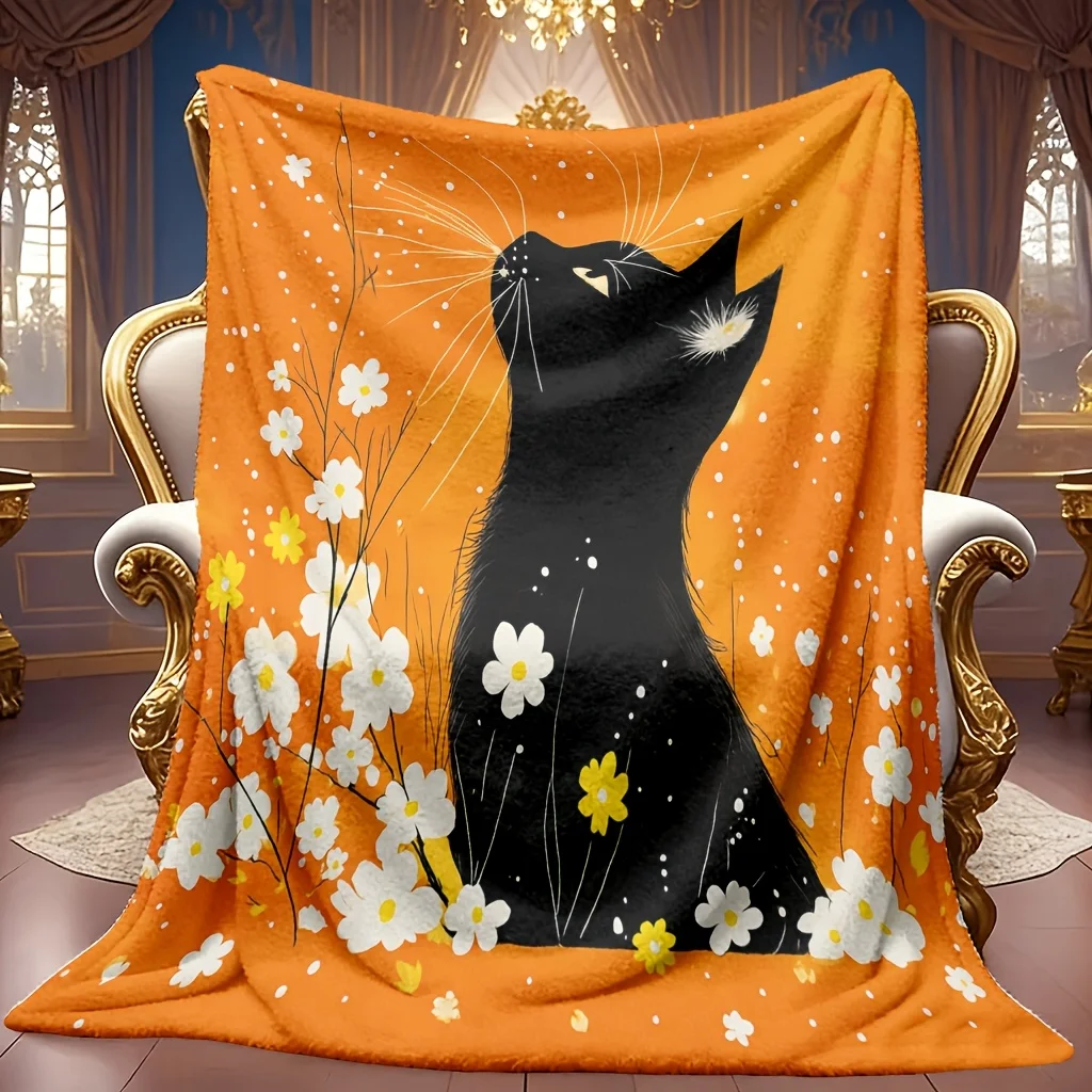 Modern Pastel Color Block Ultra Soft Bed Throw Blanket Versatile Home Accent For Coffee Shop Office Gym Dance Studio Lounge