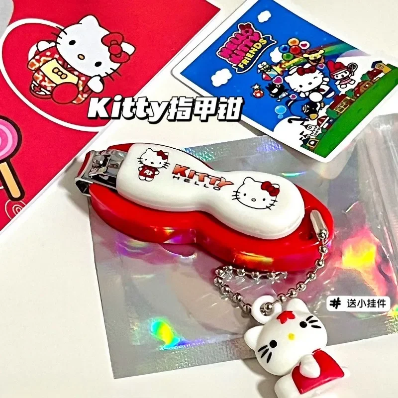 女の子のためのハローキティネイルクリッパー、クリエイティブミニポータブルネイルクリッパー、かわいい漫画のマニキュアツール、ハローキティ