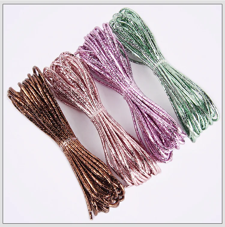 1M 2MM Laser Iridescent Leather Rope Broken Ice Cracked Bracelet Bead Leather Rope DIY Jewelry Making Necklace Luggage String