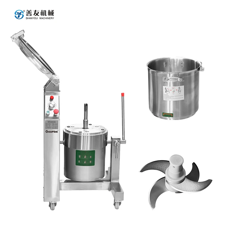 Shanyou التجارية الفولاذ المقاوم للصدأ 304 18/35 لتر متعدد اللحوم القاطع خلاط مفرمة اللحم الكهربائية آلة خلط الطعام ل Hummus