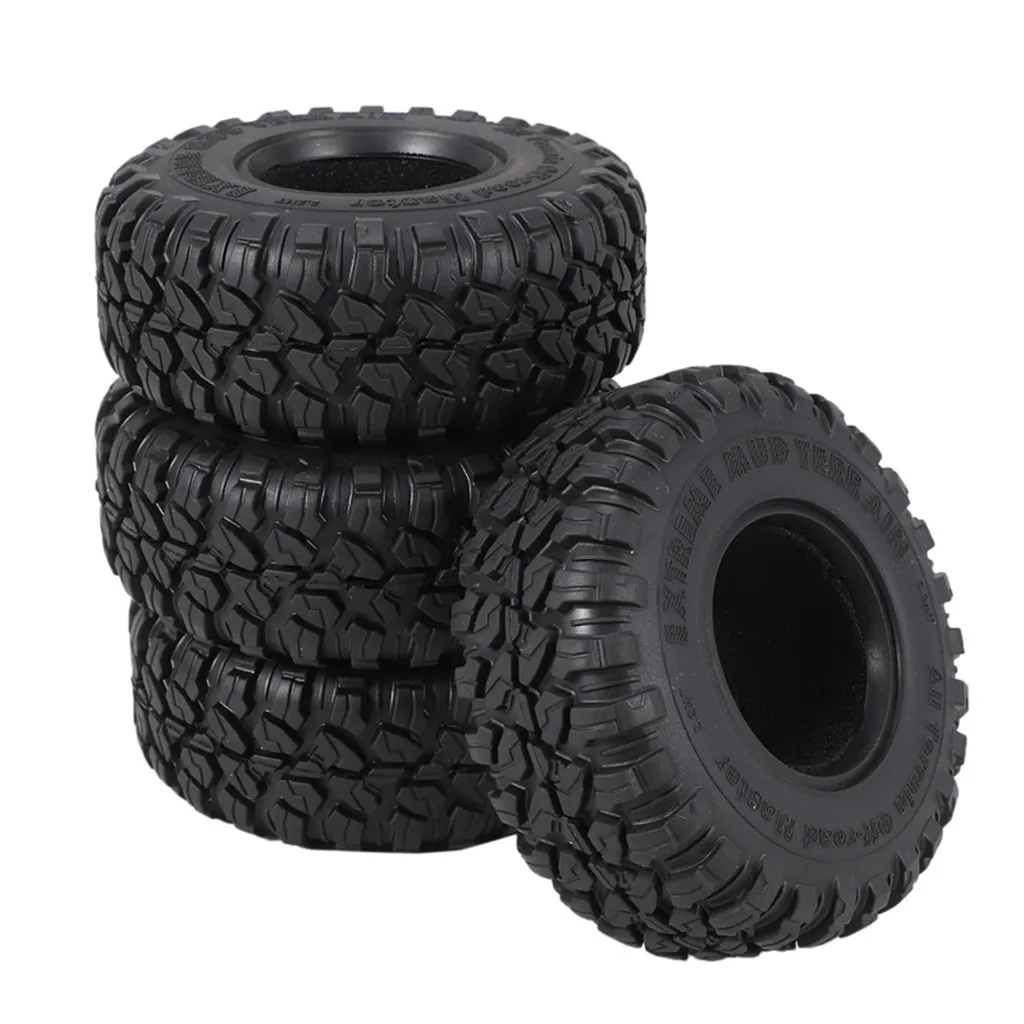 RCXAZ 4 PCS 115-133mm 2.2 "Pneus de roda de borracha para 1:10 RC Crawler Car Traxxas TRX4 TRX6 Axial SCX10 90046
