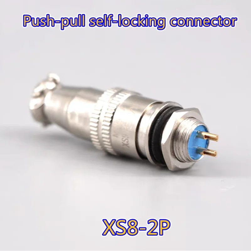 M8 Cable Connector Push-pull quick  Release Connector XS8 2P 3P 4P 4P All Copper Female Plug and Male Plug Cable Socket