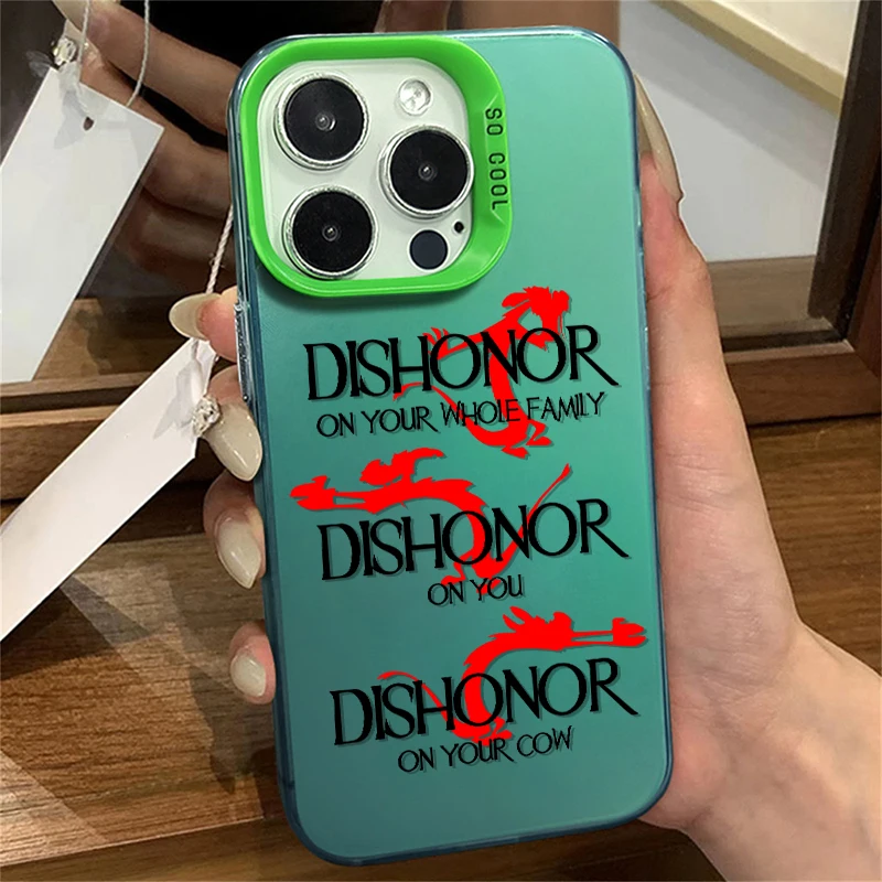 Disney Mulan Dragon do iPhone\'a Apple 15 14 13 12 11 XS XR X 8 7 Pro Max Plus Kolorowe srebrne, wstrzฤ
soodporne etui na telefon TPU