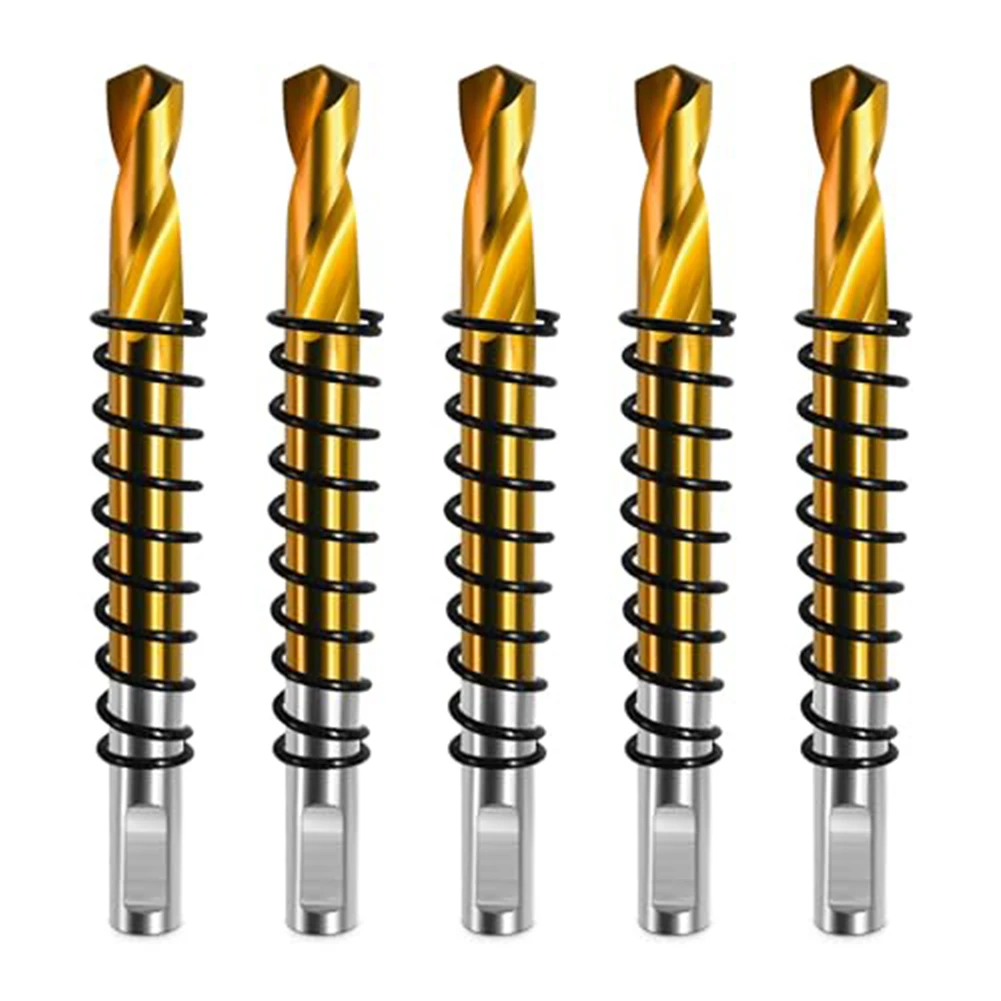 5pcs Titanium Plated Steel for pilot Drill Bit Stainless Steel Hole Puncher Center Drill Bit For Metal Steel Wood Plastic