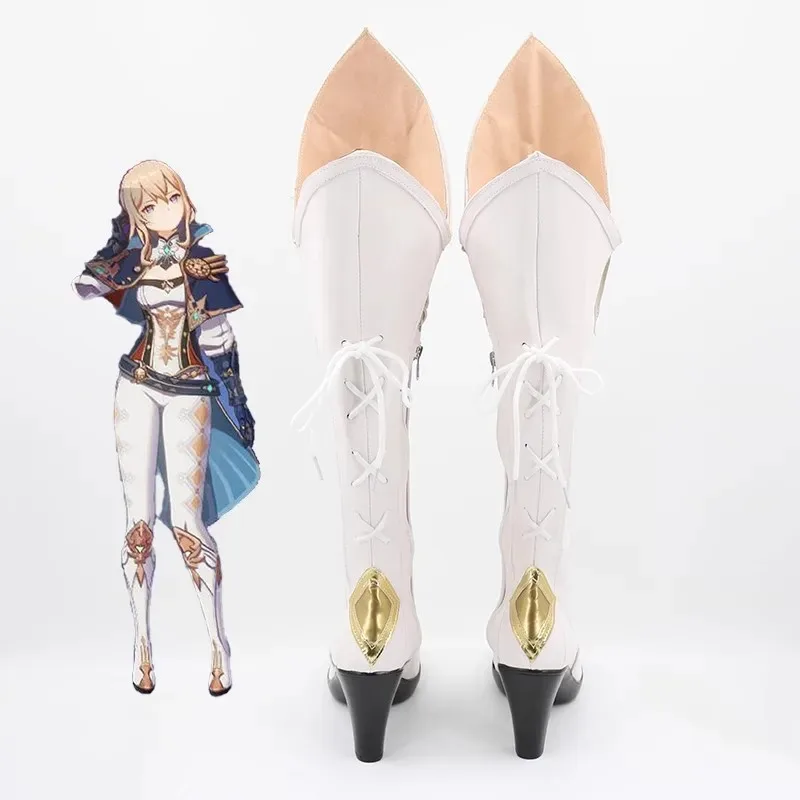 

Genshinimpact Jean Gunnhildr Cosplay Shoes Comic Anime Game Cos Long Boots Role Play Costume Prop Shoes for Con Halloween Par