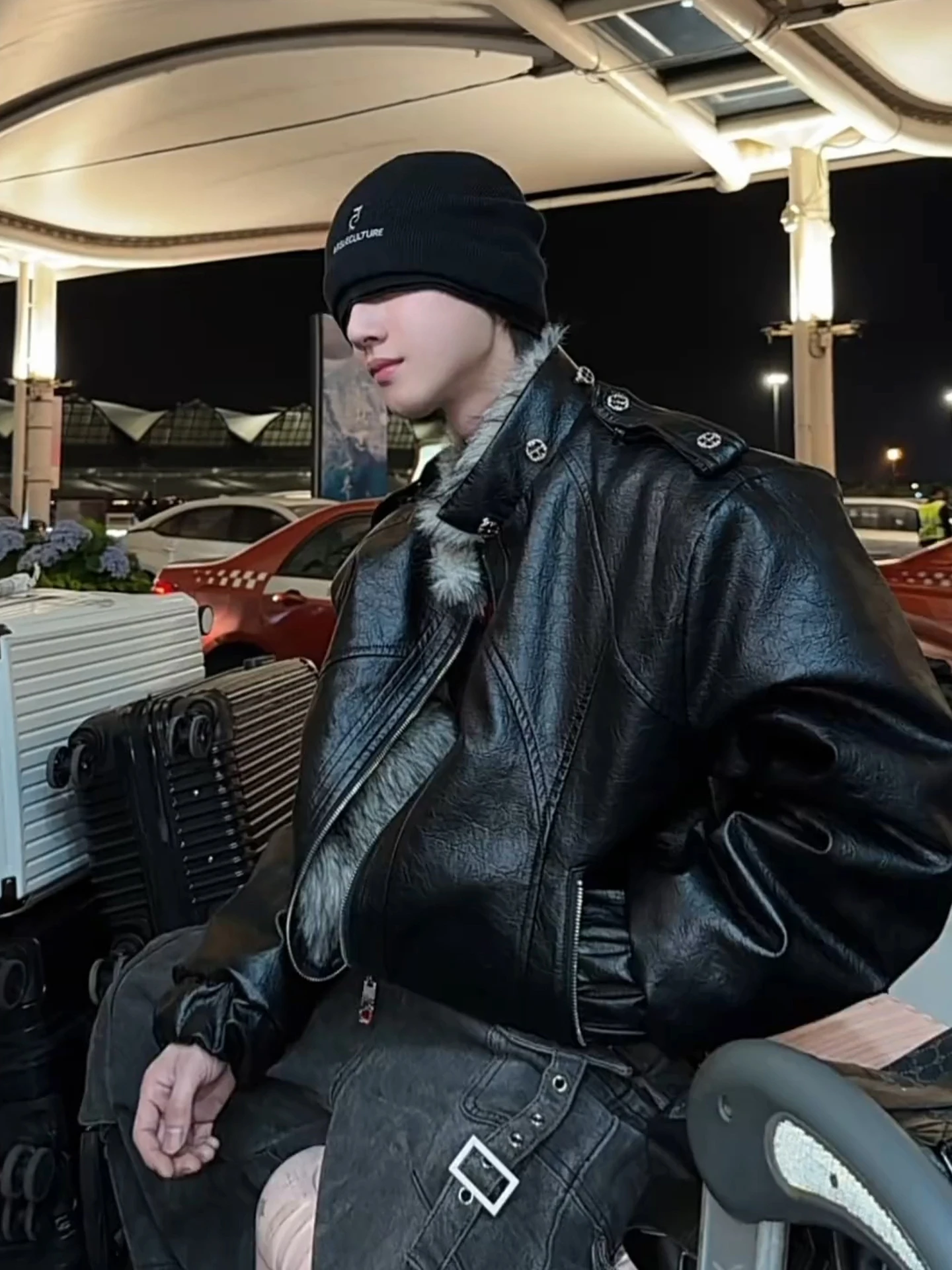 

Heavyweight Hooded Cotton Jaet Men's Autumn Winter Thi Warm Detachable Fur Collar Leather irt Casual Cleanfit Sle