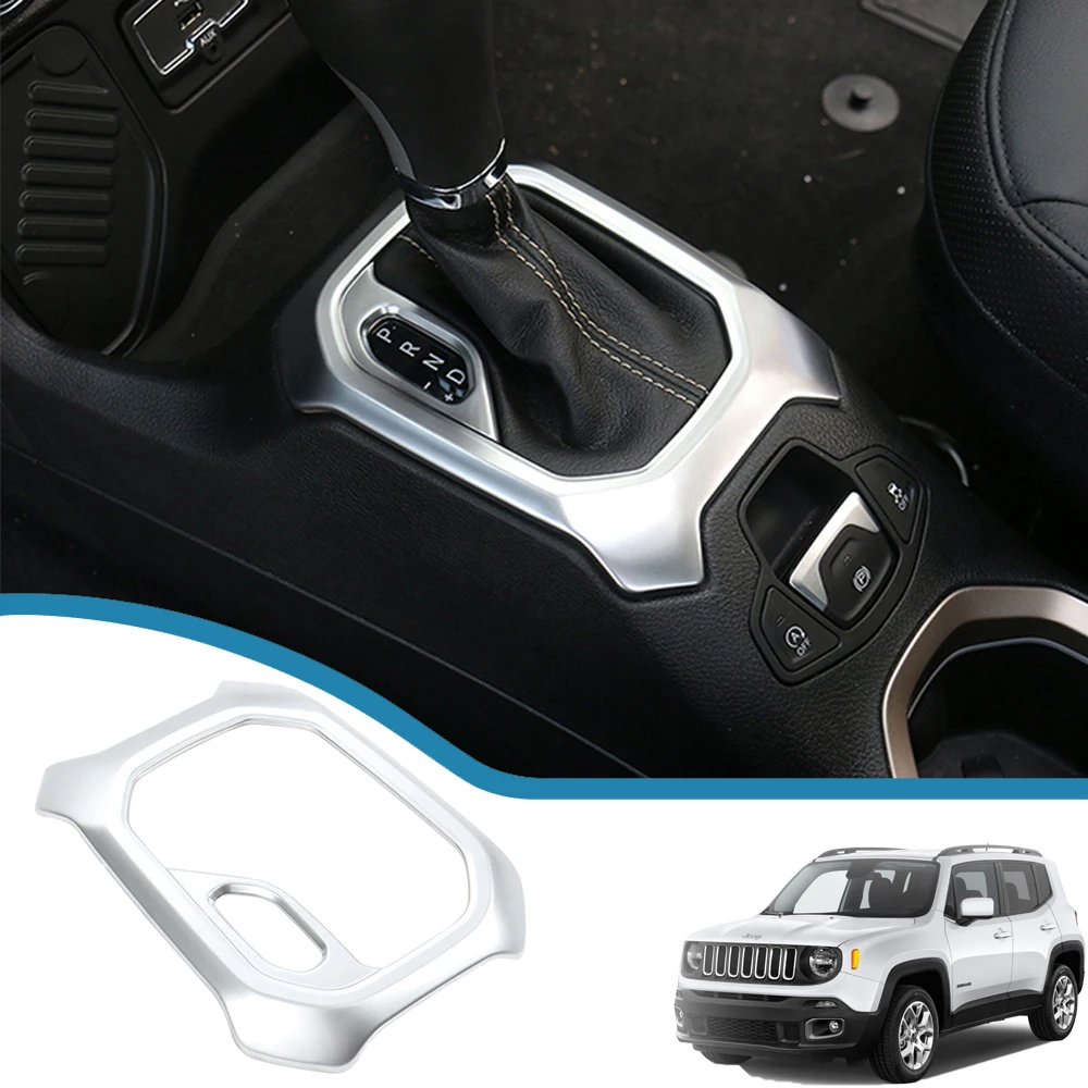 

Car Gear Shift Panel Decoration Cover Stickers Trim Frame for Jeep Renegade 2016-2022 Auto Interior Mouldings Accessories ABS