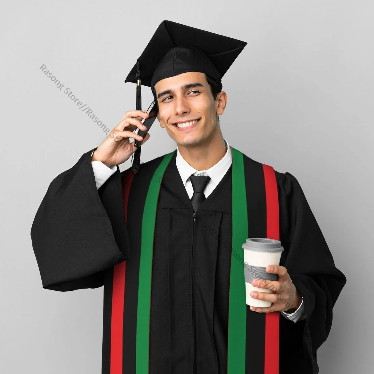 Estola de graduación para estudiantes de la escuela, banda con bandera africana, ceremonia de graduación, accesorios para fotos