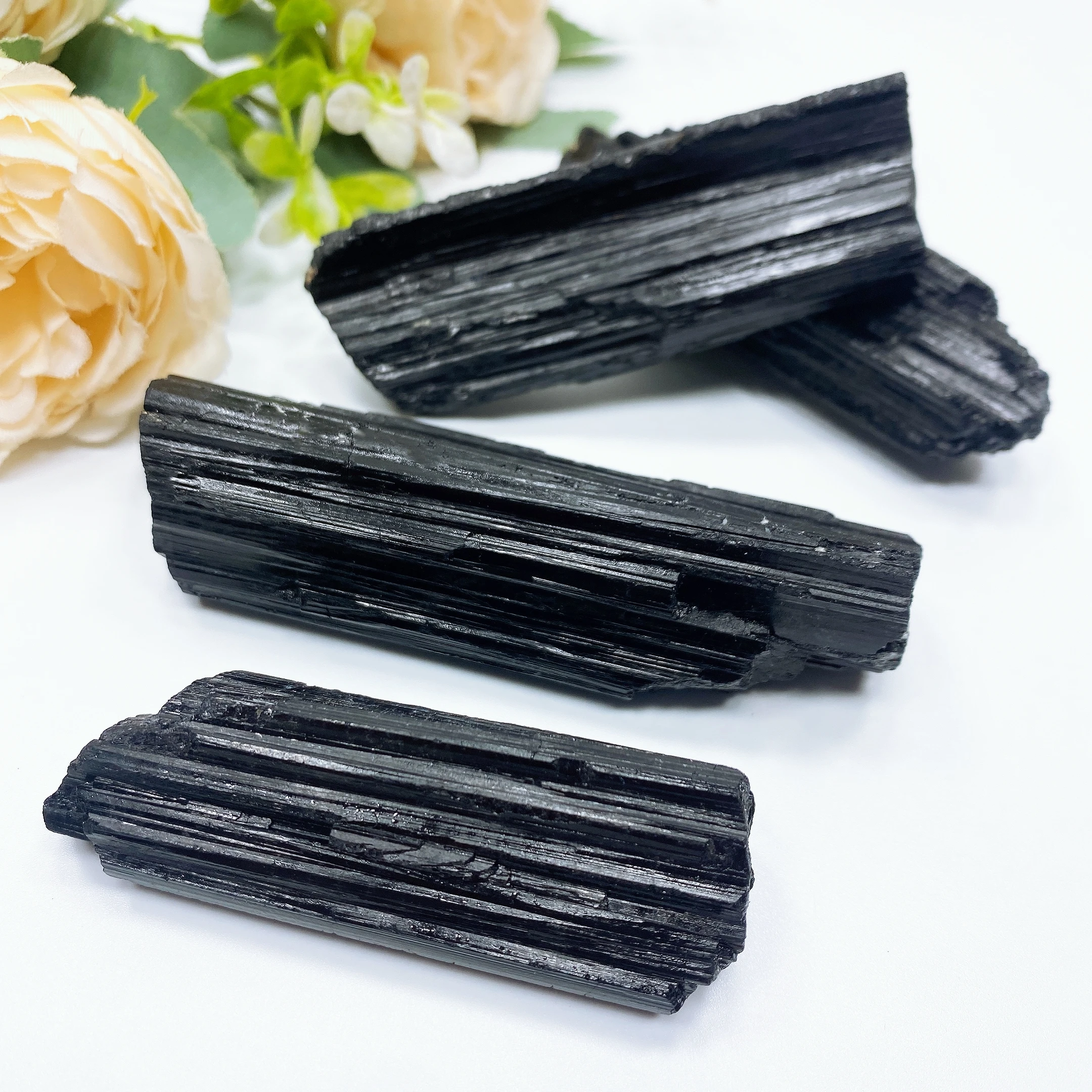 Natural Black Tourmaline Specimen Irregular Raw Crystal Rock Stone Magic Eliminate Magnetism Mineral Gemstone Energy Healing