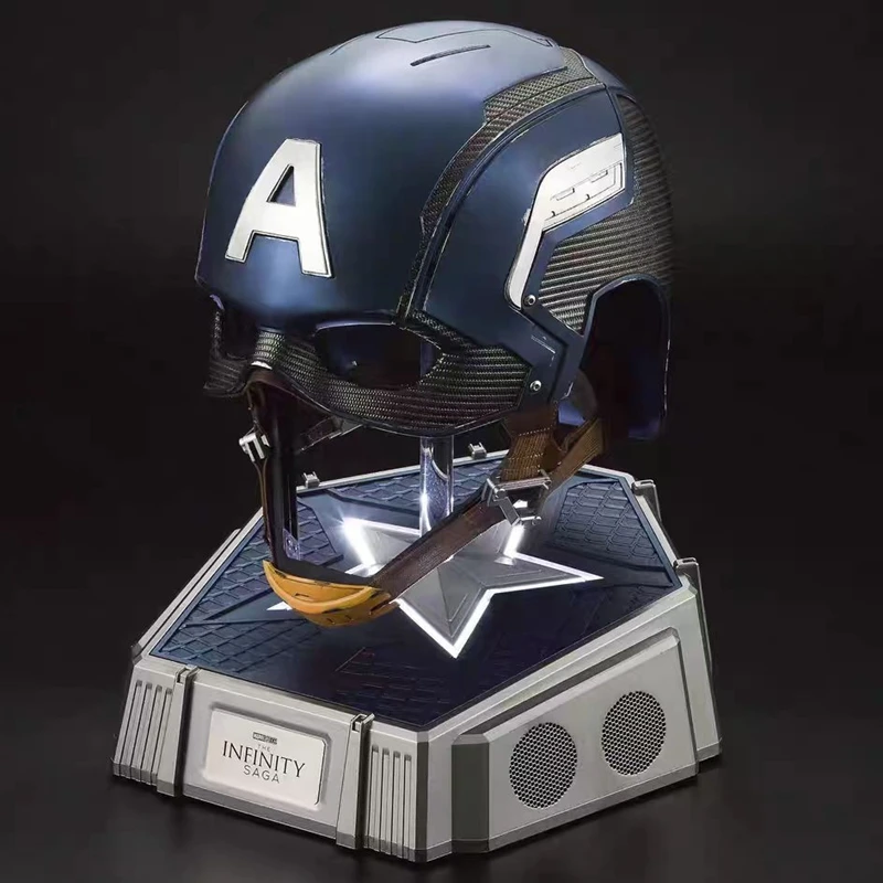 

Hot Captain America Wearable Helmet Mask Super Hero Supermodel The Avengers Mask Anime Peripherals Toys Sound Base Boys Gifts