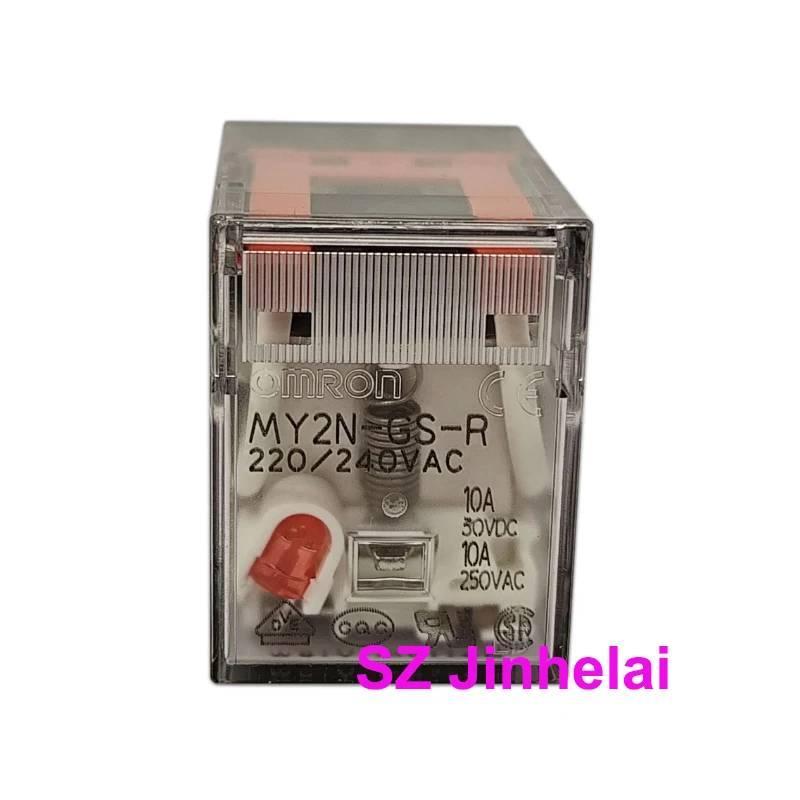 10pcs Authentic Original Omron Intermediate Relay MY2N-GS -R 12VDC 24VDC 48VDC 24VAC 110/120VAC 220/240VAC Relays 2NO 2NC 8pin
