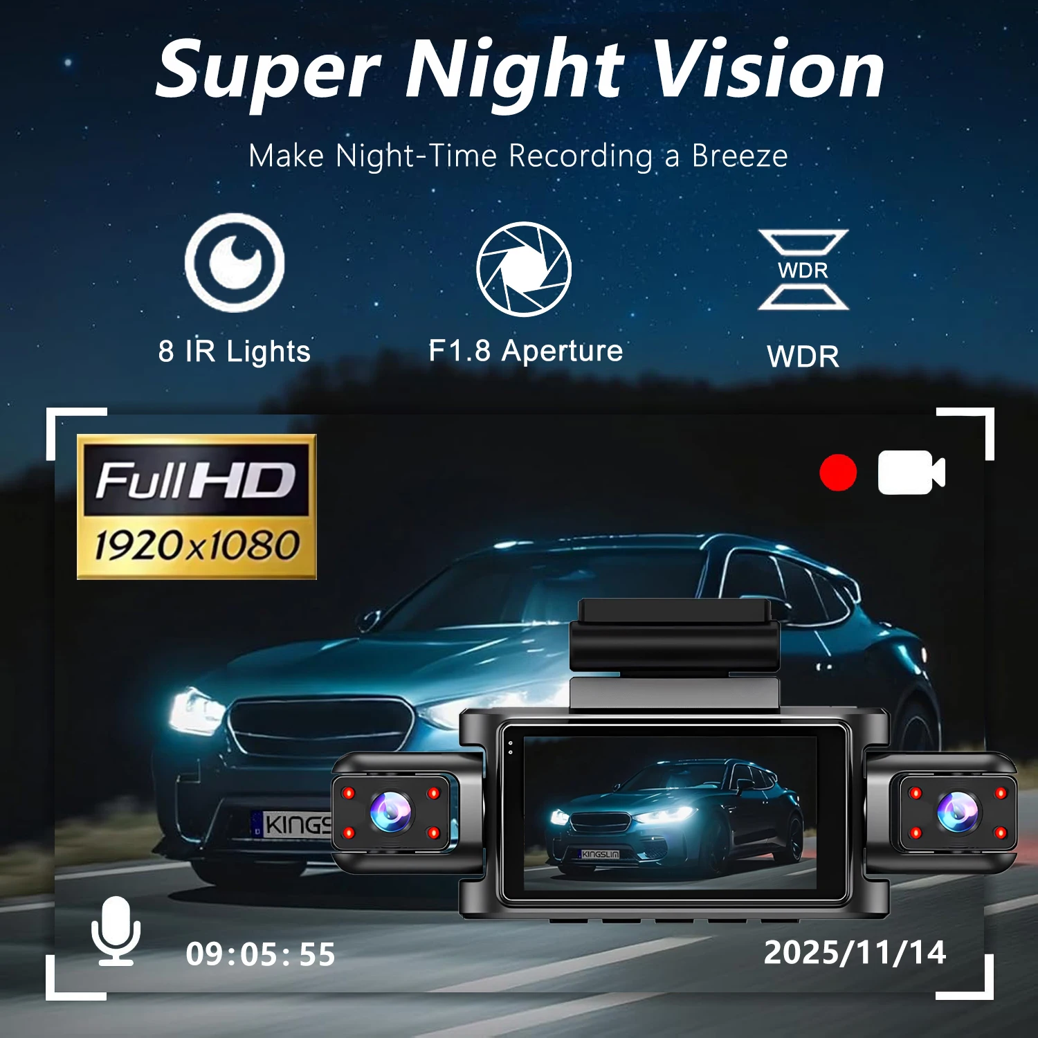 كاميرا لوحة القيادة للسيارات ر - مراجعة Car Accessories For Night Driving وسعره
