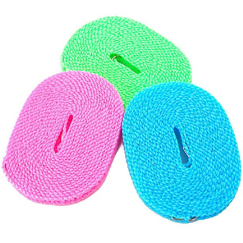 Windproof Clothesline 3/5/8/10 meters Durable Travel Clothes Line Rope Portable Clothes Drying Line Length Adjustable Non-Slip