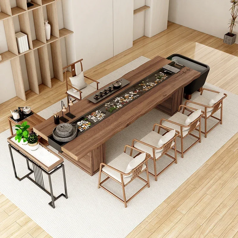 Premium Durevole Lunga durata Legno massello che scorre acqua e combinazione paesaggio ciclo agricolo di pesci nuovo cinese grande