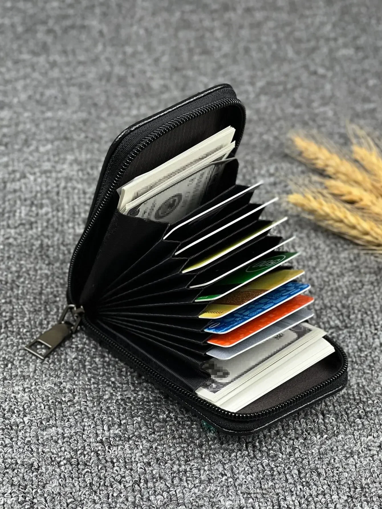 

KAIDUCH Men's Multi-Card Slot Zipper Wallet, Card Holder For Men Small Wallet Money Wallet Mini Wallet Purse Wallet Card Wallet