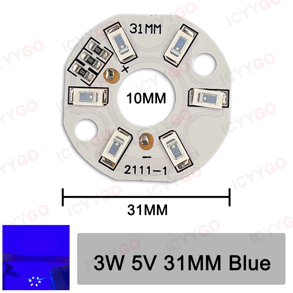 1 pieza DC5V 3W fuente de luz LED tablero de luz interruptor de encendido/apagado Cable controlador con tipo USB DIY Base de Luz LED tablero de luz PCB