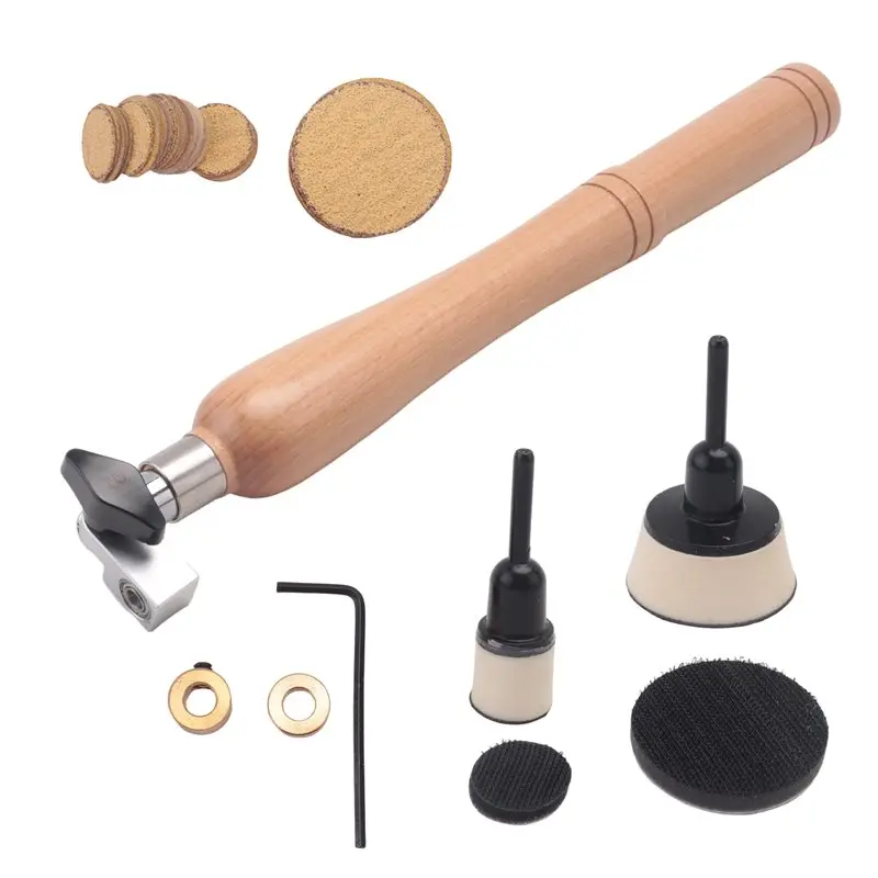 rabit-as59~-bowl-sander-set-50pcs-sandpaper-discs-bowl-sanding-tool-with-handle-for-woodworking-lathe-polishing-and-sanding-wood