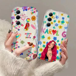 Fashion Cute Karol G Manana 3D Wave Case For Samsung A73 A72 A71 A55 A54 A53 A35 A34 A33 A25 A24 A23 A15 A14 A13 A05 A04 4G 5G