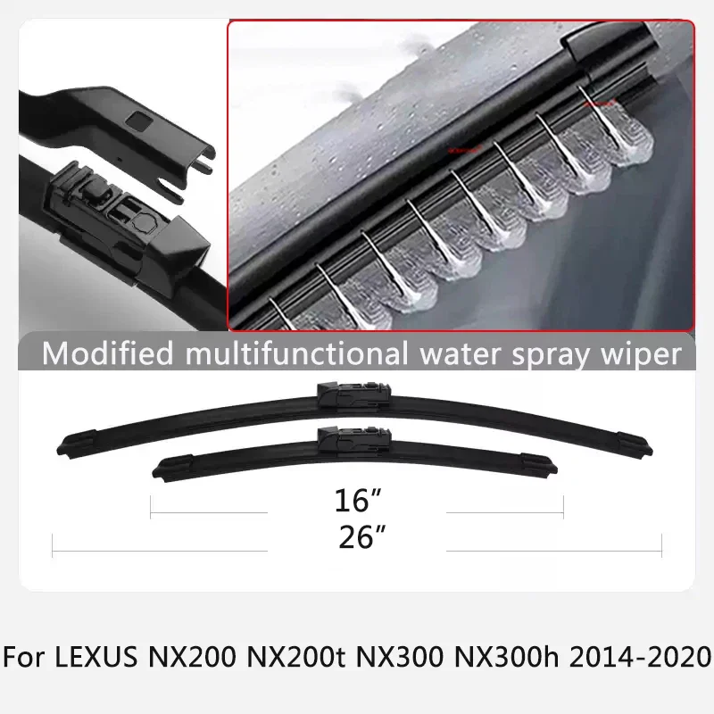 2pcs Car Modify Windshield Water Spray Wiper For LEXUS IS LS NX 2001-Present Auto Wet Arm Wiper Clean Protect Exterior Accessory