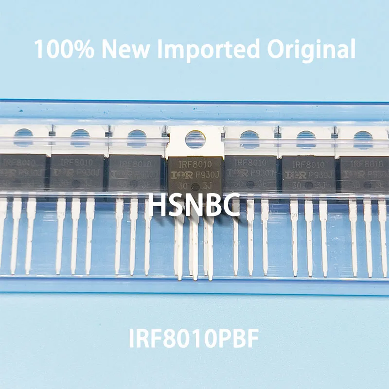 10Pcs/Lot IRF8010PBF IRF8010 TO-220 100V 80A MOSFET N-Channel Field-effect Transistor 100% New Imported Original