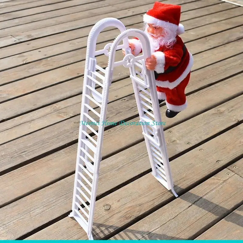 H7BF Double Ladder Music Ornament Christmas Home Party Decoration Childern