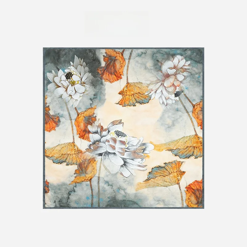 シルクスカーフ-レディース-マルベリーシルク-薄手-夏-春-新作-首保護-小さな正方形スカーフ-ママへのギフト-ソフトで通気性のあるデジタルプリント