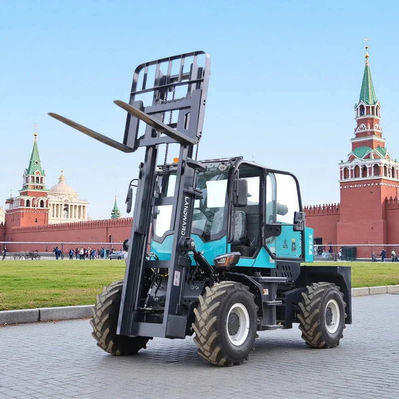 

Customized China 4 Wheel Drive Off-road Diesel Forklift Price 3.5 Ton New Terrain Forklift Outdoor Use Rough Terrain Forklift