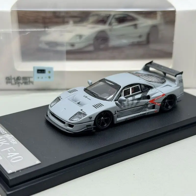 GHOST PLAYER 1/64 LBWK F40 Combat Gray Diecast Car Model Alloy Simulation Collection Toy Gift For Boys#peetyeee
