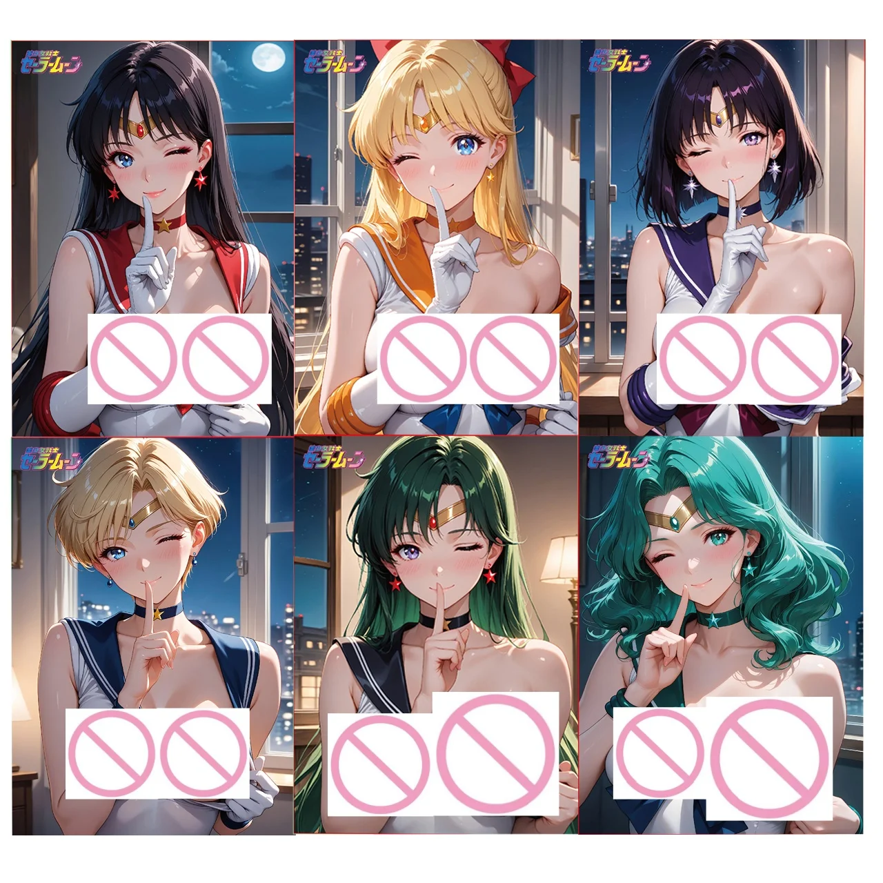 

Sailor Moon ACG Goddess Quiet Voice Issue 2-3 Folding Flash Card Tsukino Usagi Mizuno Ami Hino Rei Anime Game Collection Card