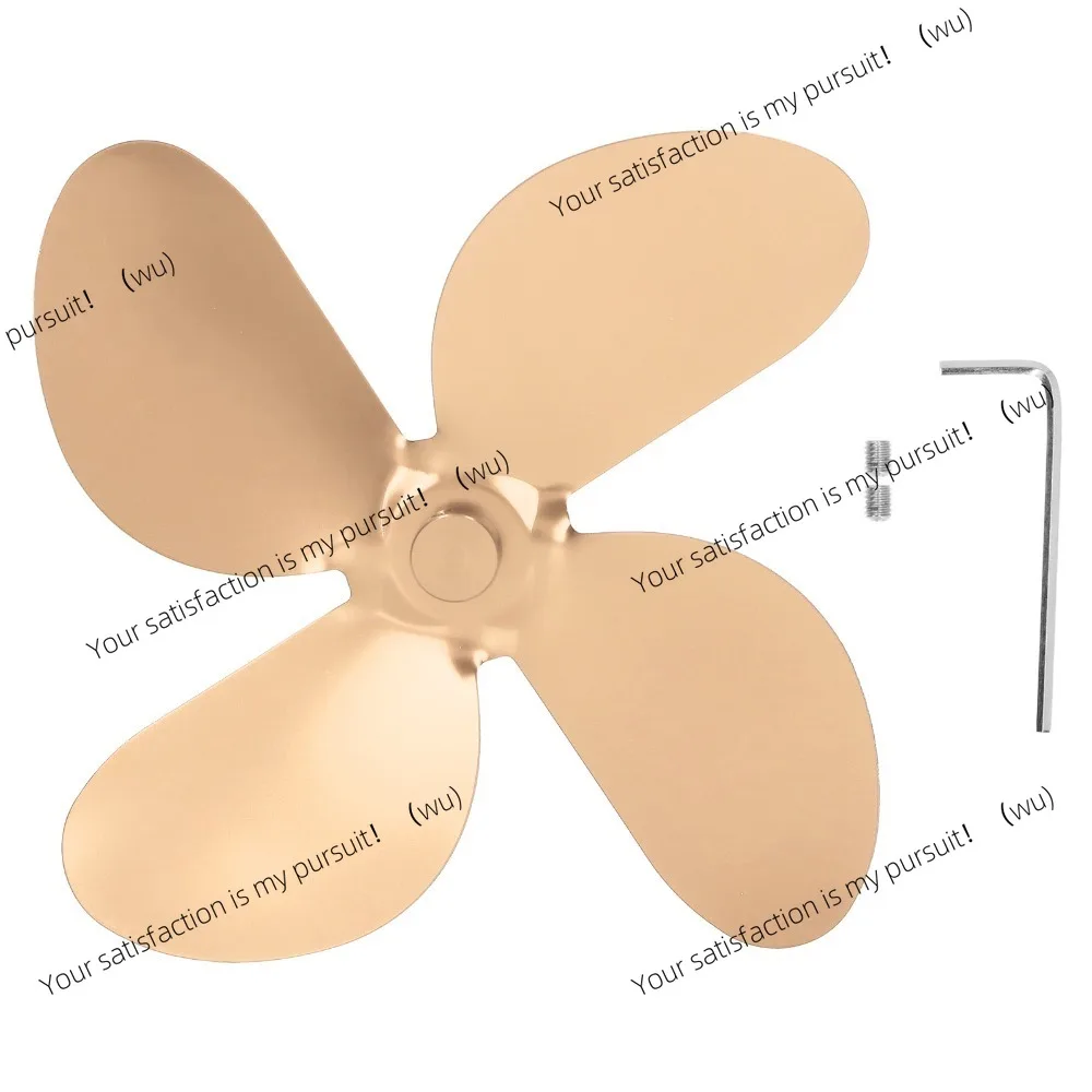 for Aluminum Alloy Stove Fan Blades 4 Blades High Temperature Resistant Heat Powered Fan Heavy Duty High Performance
