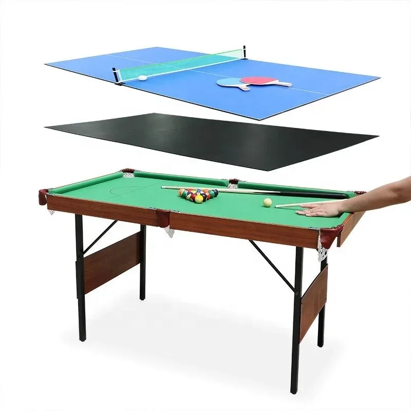 2026 3 in 1 Multi Function Snooker Billiard  Pool Table  Pingpong Tennis Table and Dinning Top for Kids and Family Sports