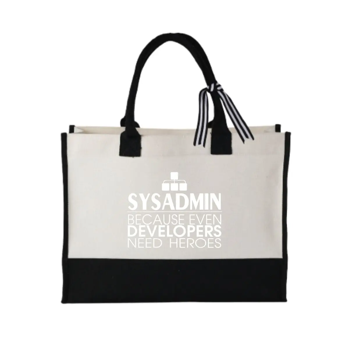 

Sysadmin Hero Humor Themed Graphic Stylish Commuting Tote Simplicity Patchwork Canvas Tote
