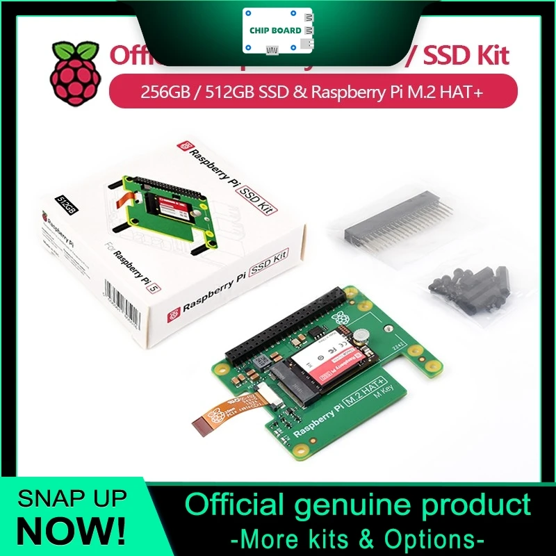 Raspberry Pi Official SSD and M2 Expansion Kit PCIe Gen3 Compatible