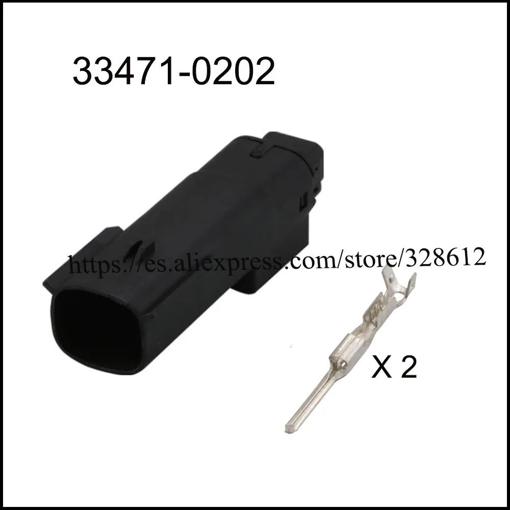 Imagem -02 - Conector de Cabo Impermeável Automático Plugue Automotivo Soquete Masculino Famoso Inclui Selo Terminal Pin 334810201 33471-0202 100set