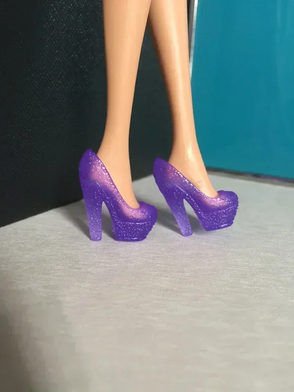 High heels flat foot  black  doll shoes red  for  your BB Doll Fashion Cute Newest BBI00828A