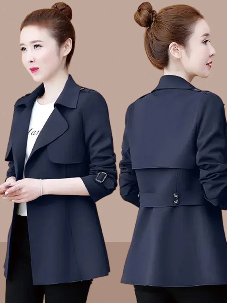 Elegant Lady's Coat Spring Autumn New Style Small Size Fashionable Top Women's High-End Feelings Commute Korean Version